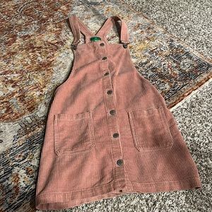 Pink overall dress